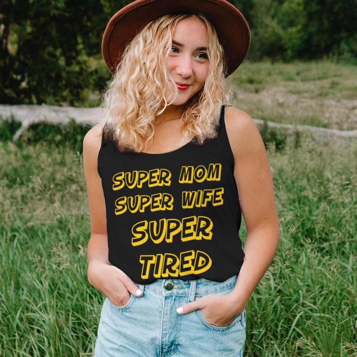 Nerdy Super Mom Super Wife Super Tired Mother Yellow Women Tank Top Gifts for Her