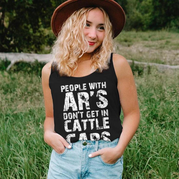 Funny Sarcastic People With Ars Dont Get In Cattle Cars Women Tank Top Weekend Graphic Gifts for Her