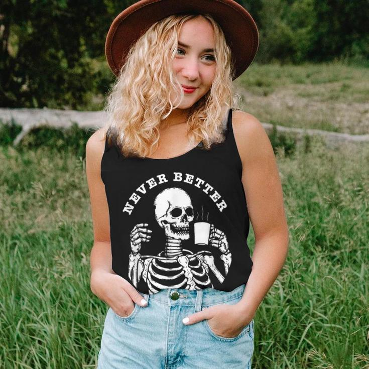 Skull Halloween Outfit For Never Better Skeleton Women Tank Top Gifts for Her