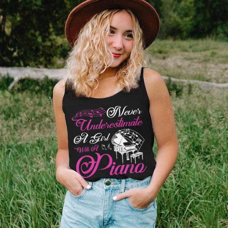 Never Underestimate A Girl With A Piano Women Tank Top Gifts for Her