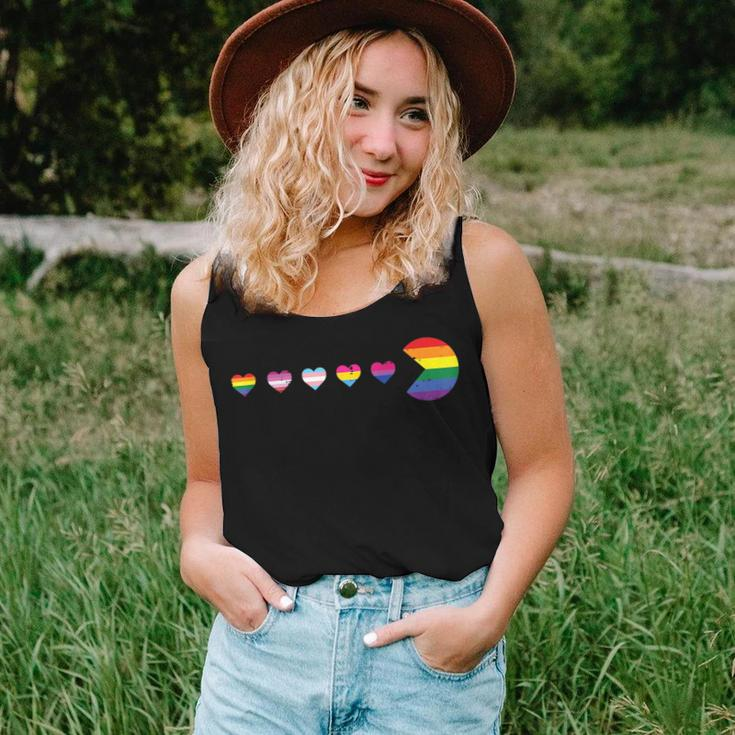Gay Rainbow Lgbt Hearts Flag Pride Month Ally Men Women Kids Women Tank Top Gifts for Her