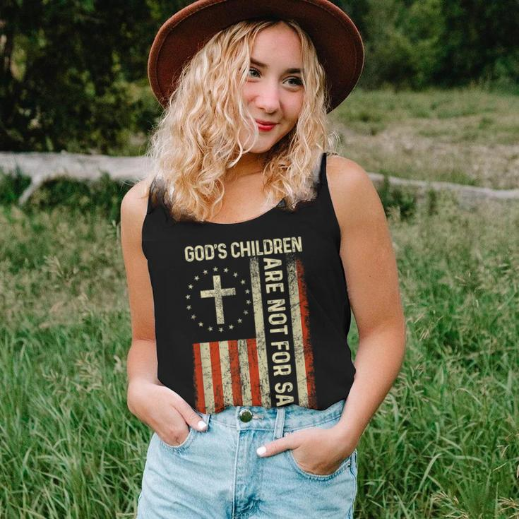 God's Children Are Not For Sale Usa Flag Idea Quote Women Tank Top Gifts for Her