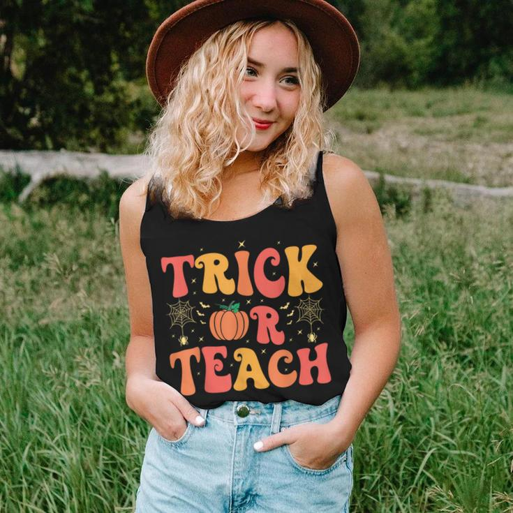 Groovy Trick Or Teach Halloween Teacher Life Girl Women Tank Top Gifts for Her