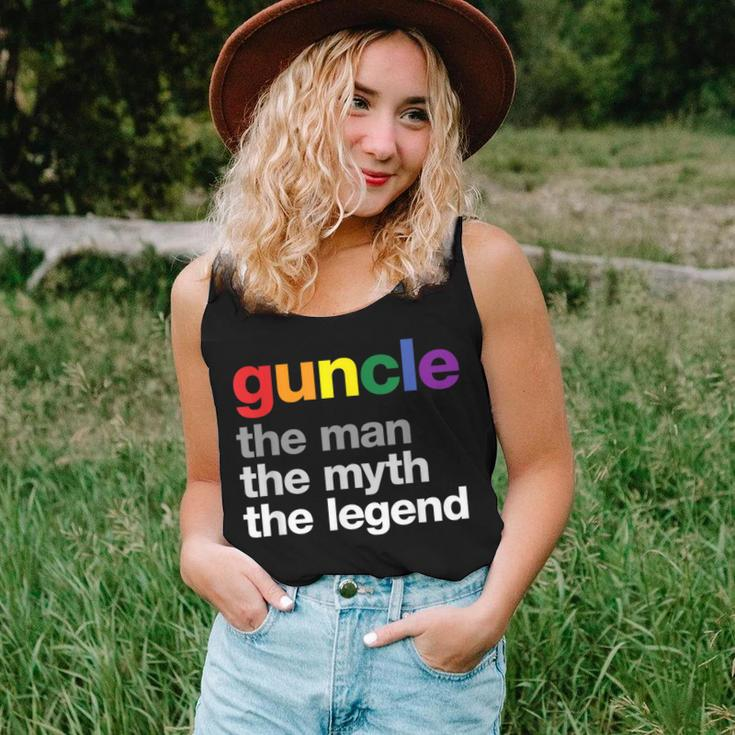 Guncle The Myth The Man The Legend Gay Rainbow Uncle Women Tank Top Gifts for Her