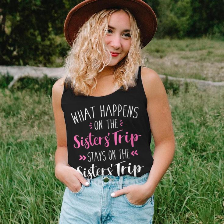 What Happens Sisters Trip Stays On The Sisters Weekend Women Tank Top Gifts for Her