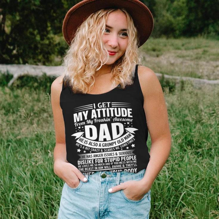 I Get My Attitude From My Dad Gifts For Dad Daughter Son Women Tank Top Basic Casual Daily Weekend Graphic Gifts for Her