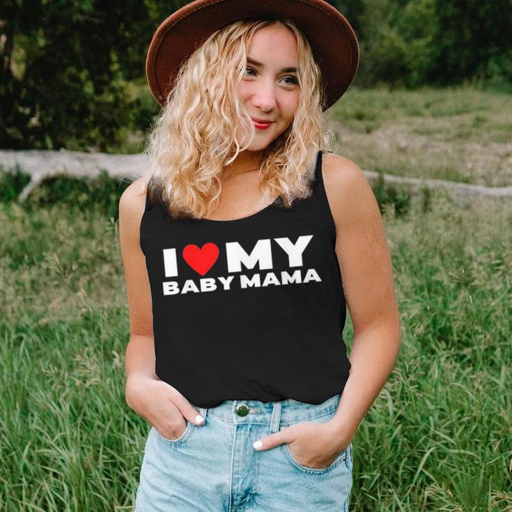 I Love My Baby Mama Funny Baby Momma Women Tank Top Basic Casual Daily Weekend Graphic Gifts for Her