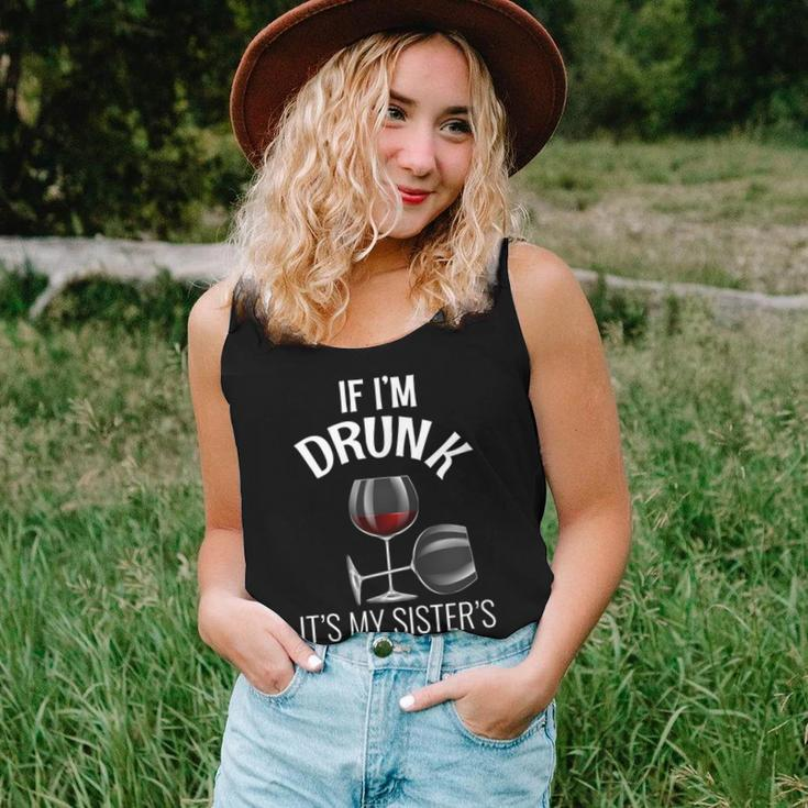 If I'm Drunk Its My Sisters Fault Drinking Wine Women Tank Top Gifts for Her