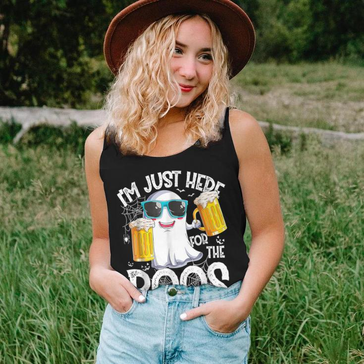 I'm Just Here For The Boos Ghost Drinking Halloween Beer Women Tank Top Gifts for Her