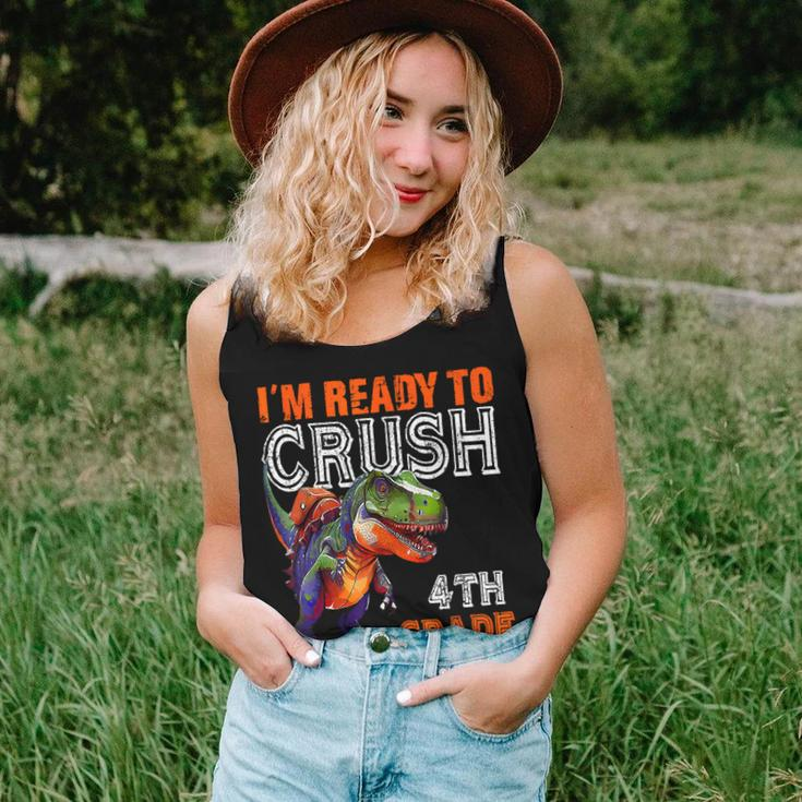 I'm Ready To Crush 4Th Grade Dinosaur Back To School Boys Women Tank Top Gifts for Her