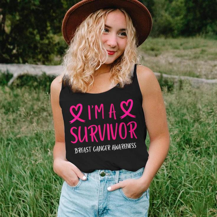 I'm A Survivor Breast Cancer Awareness Month Ribbon Women Tank Top Gifts for Her