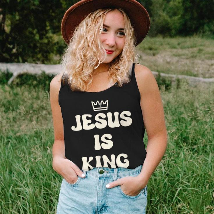 Jesus Is King Crowned King Seated On The Throne Bible Verse Women Tank Top Gifts for Her