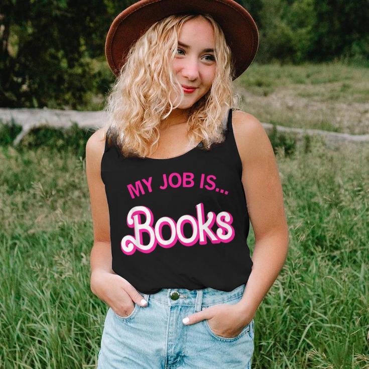 My Job Is Books For Librarian Book Lover Women Tank Top Gifts for Her