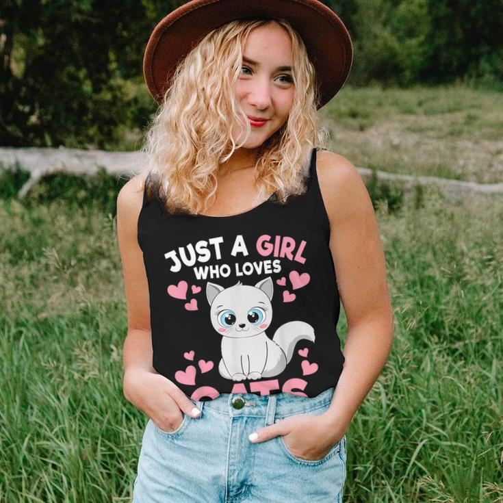 Just A Girl Who Loves Cats Cute Cat Lover Girls Toddlers Women Tank Top Gifts for Her