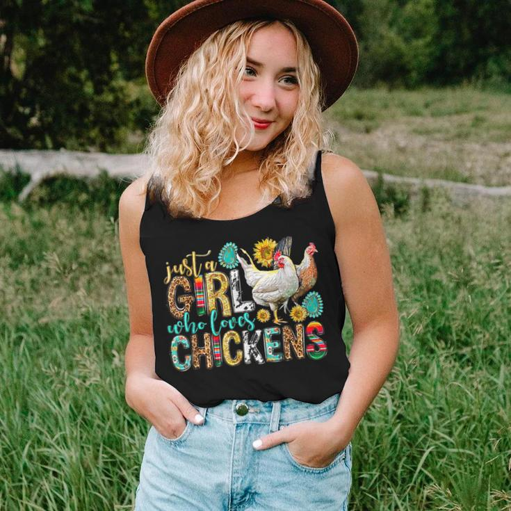 Just A Girl Who Loves Chickens Farm Lover Cute Chicken Buffs Women Tank Top Gifts for Her