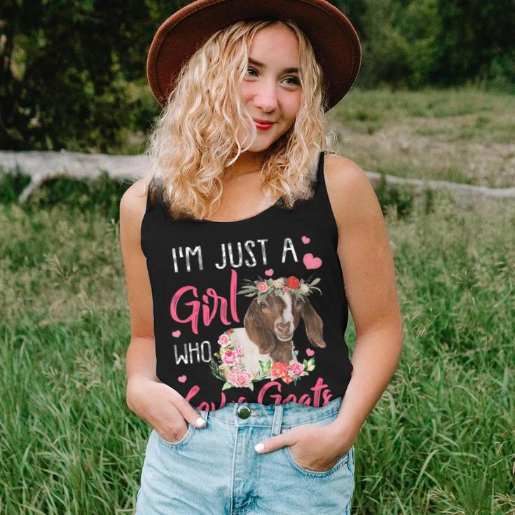 Just A Girl Who Loves Goats Goat Rancher Farm Women Women Tank Top Gifts for Her