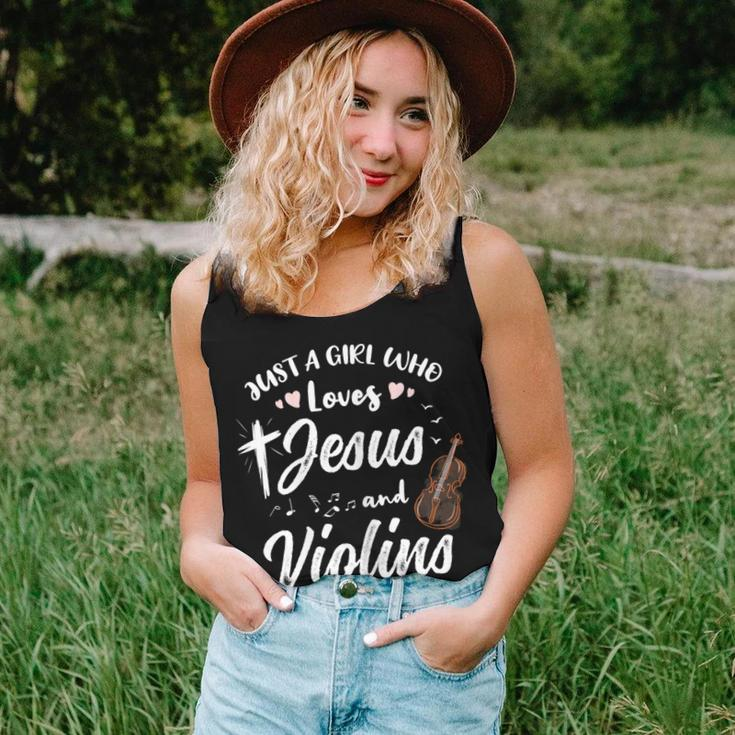 Just A Girl Who Loves Jesus And Violins Women Tank Top Gifts for Her