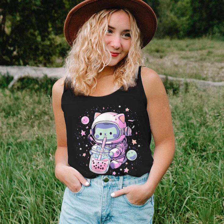 Kawaii Cat Bubble Boba Tea In Space Astronaut Anime Girls Women Tank Top Gifts for Her