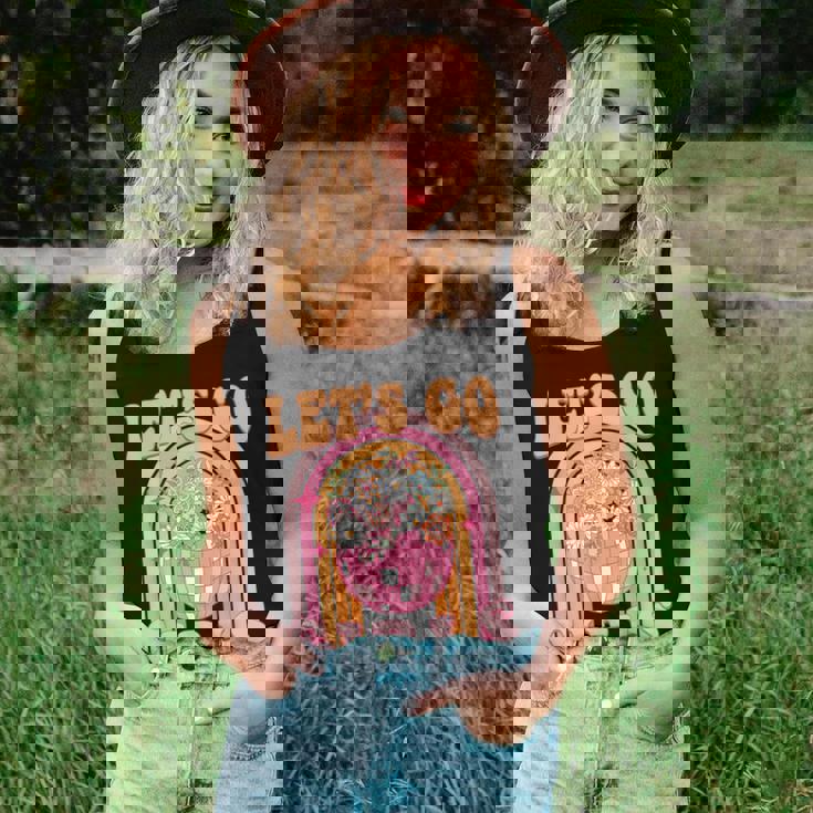 Let's Go Girls Retro Rainbow Cowgirl Disco Bachelorette Women Tank Top Gifts for Her