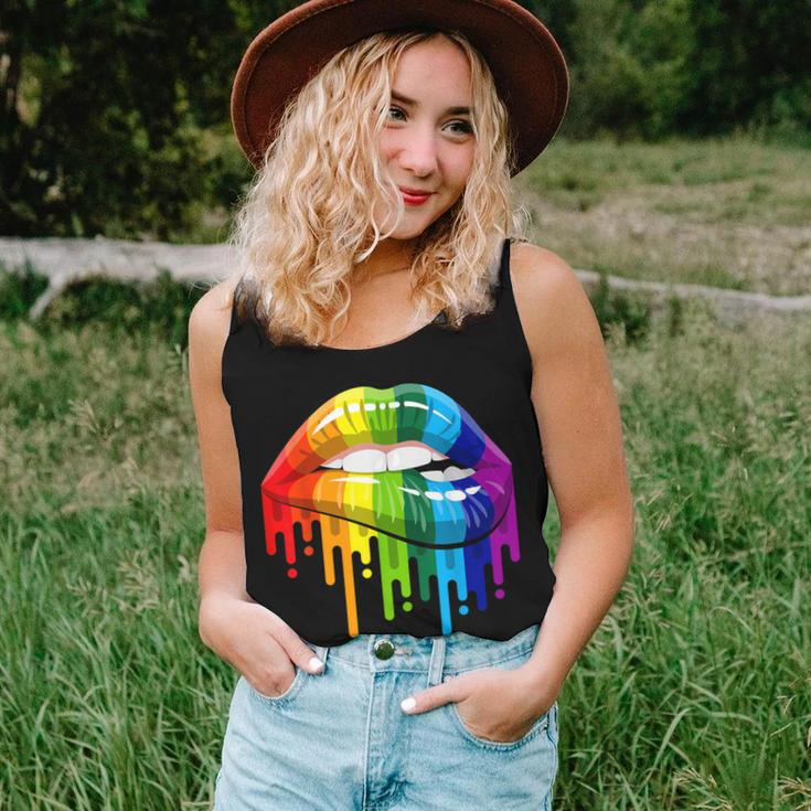 Lgbt Rainbow Lips Pride Gay Homosexual Lesbian Women Tank Top Gifts for Her