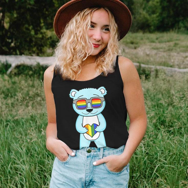 Lgbt Supporter Bear Rainbow Gay Pride Lgbt Heart Women Tank Top Gifts for Her