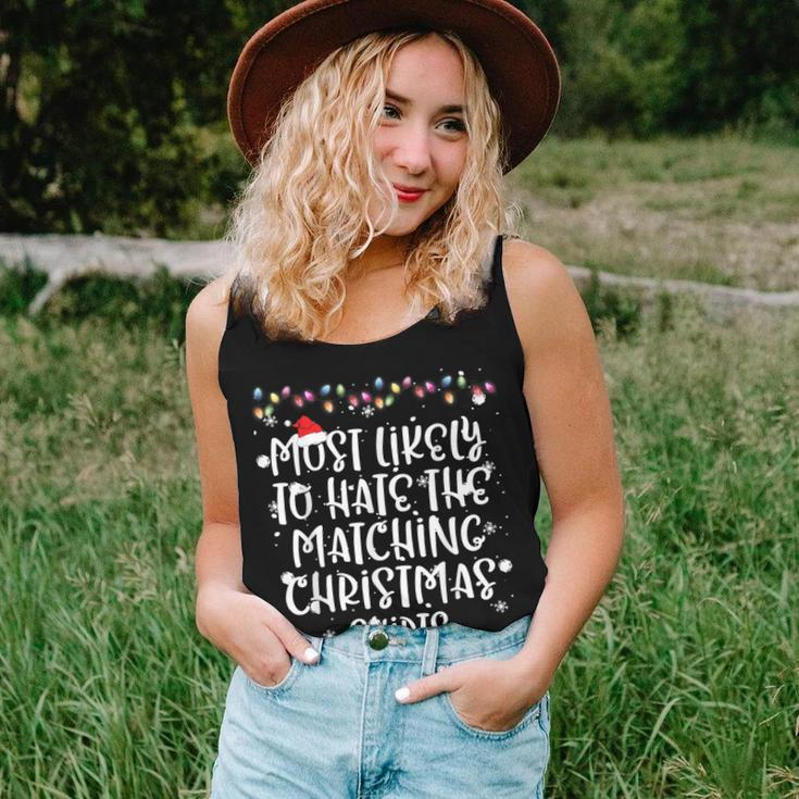 Most Likely To Hate Matching Christmas Family Matching Women Tank Top Gifts for Her