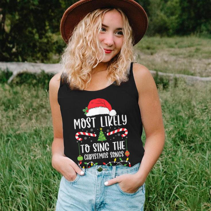 Most Likely To Sing The Christmas Songs Christmas Matching Women Tank Top Gifts for Her