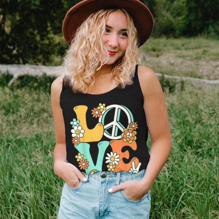 Love 60'S 70'S Party Outfit Groovy Hippie Costume Peace Sign Women Tank Top Gifts for Her