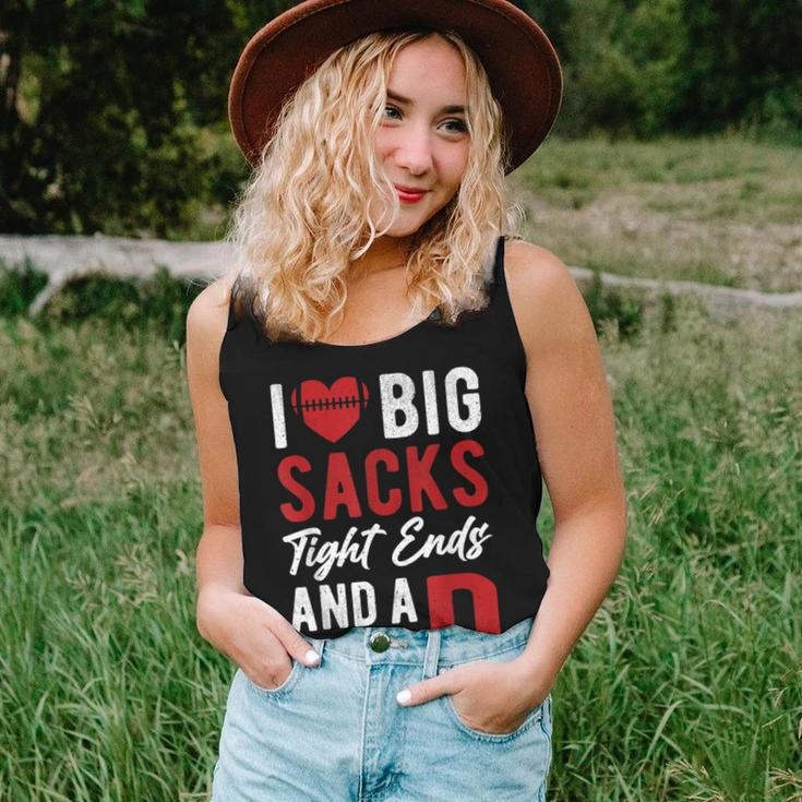 I Love Big Sacks Tight Ends And Strong D Women's Football Women Tank Top Gifts for Her