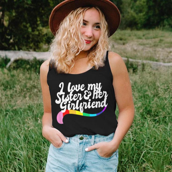 I Love My Sister & Her Girlfriend Gay Sibling Pride Lgbtq Women Tank Top Gifts for Her