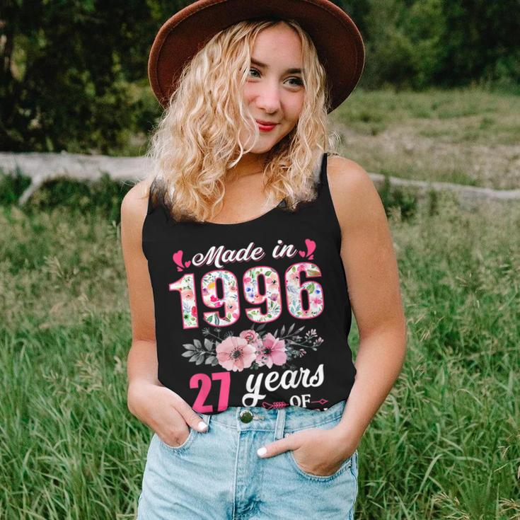Made In 1996 Floral 27 Year Old 27 Th Birthday Gifts Women Women Tank Top Weekend Graphic Gifts for Her