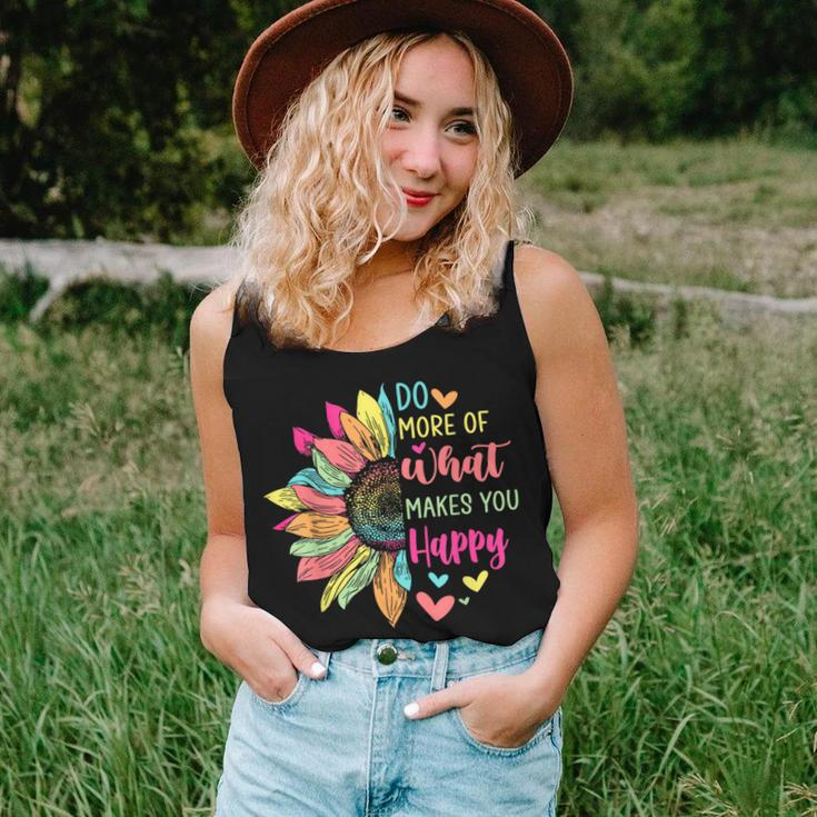 Do More Of What Makes You Happy Positive Quotes Flower Women Tank Top Gifts for Her