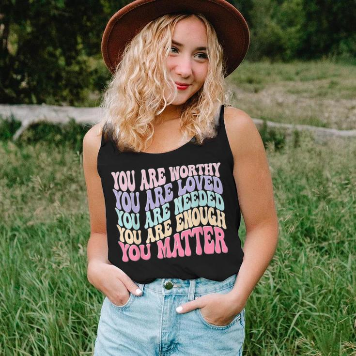 You Matter Retro Groovy Mental Health Awareness Self Care Women Tank Top Gifts for Her