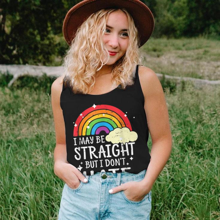 I May Be Straight But I Dont Hate Lgbt Pride Rainbow Women Tank Top Gifts for Her