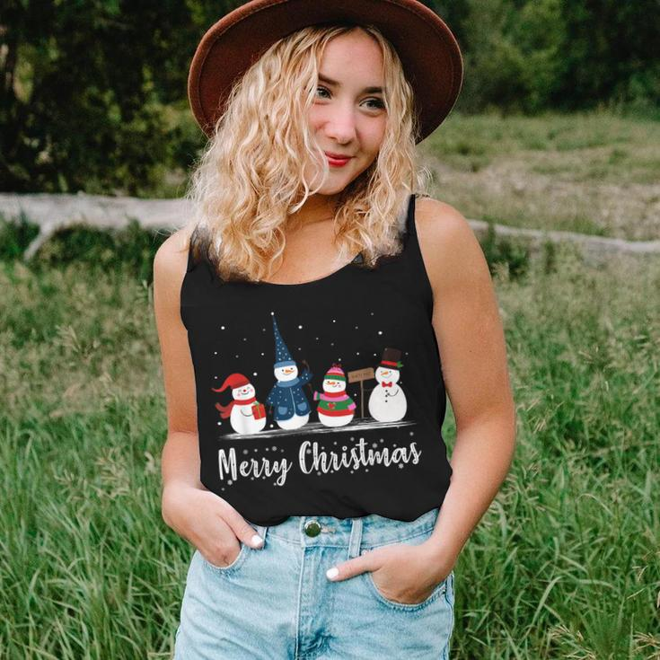 Merry Christmas Snowman Christmas Holiday Women Women Tank Top Gifts for Her