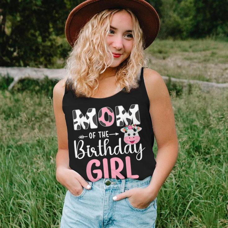 Mom Of The Birthday Girl Farm Cow Mom Birthday Girl Women Tank Top Gifts for Her