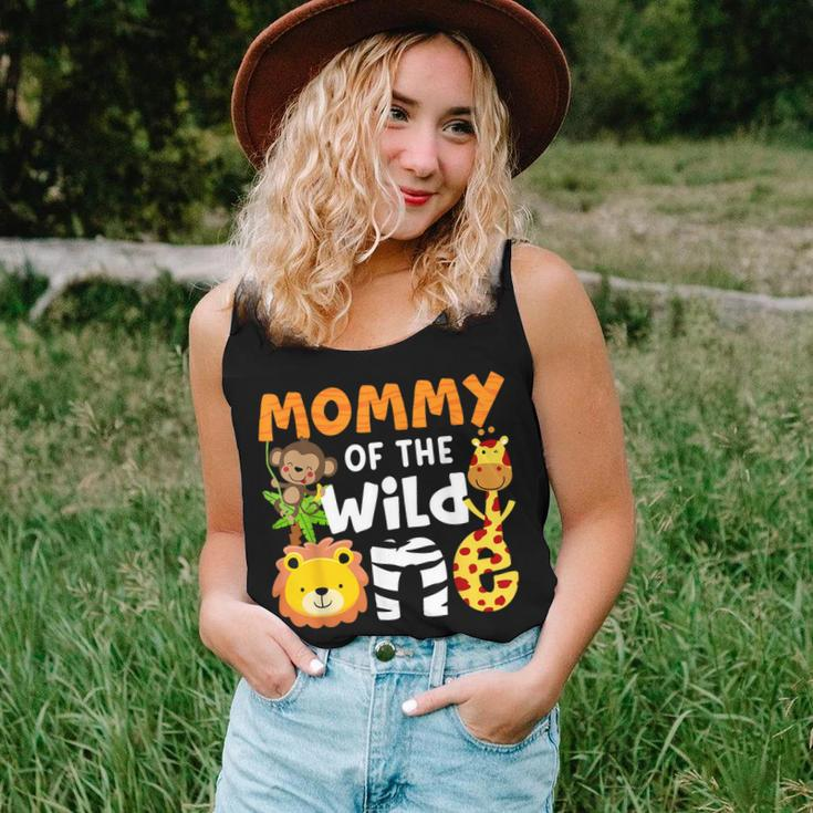 Mommy Of The Wild One Zoo Theme Bday Safari Jungle Animals Women Tank Top Gifts for Her