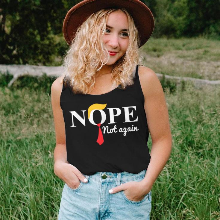 Nope Not Again Trump Saying Quote Women Women Tank Top Gifts for Her