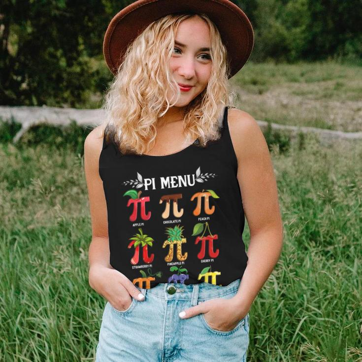 Pi Menu Tropical Fruits Funny Pi Day 314 Math Teacher Cute Women Tank Top Basic Casual Daily Weekend Graphic Gifts for Her