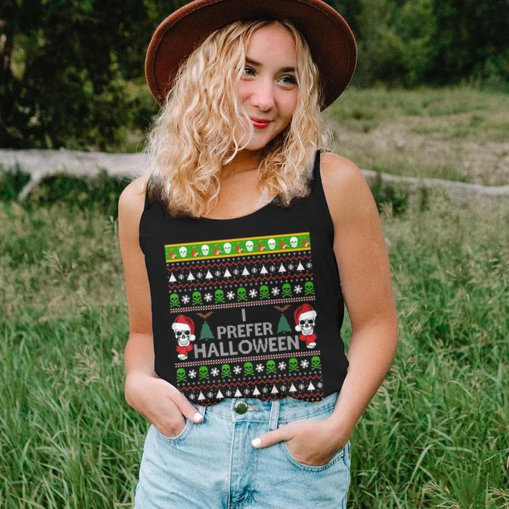 I Prefer Halloween Christmas Sweater Ugly X-Mas Women Tank Top Gifts for Her