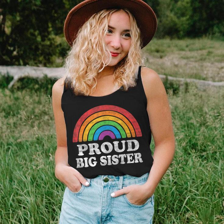Proud Big Sister Lgbtq Rainbow Support Lgbt Gay Pride Month Women Tank Top Gifts for Her