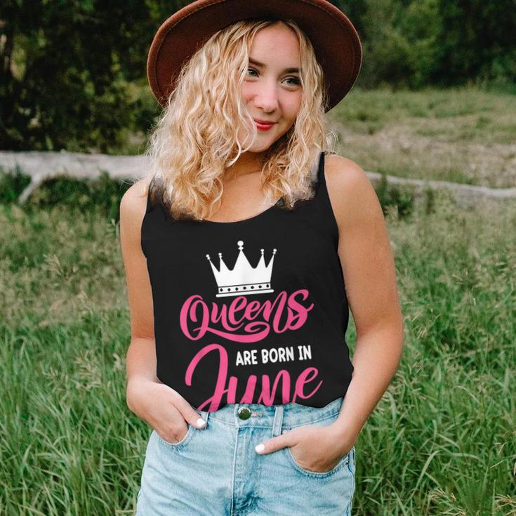 Queen Are Born In June Happy Birthday Women Queen Crown Women Tank Top Gifts for Her