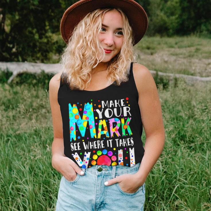 Rainbow Dot Day Make Your Mark See Where It Takes You Dot Women Tank Top Gifts for Her