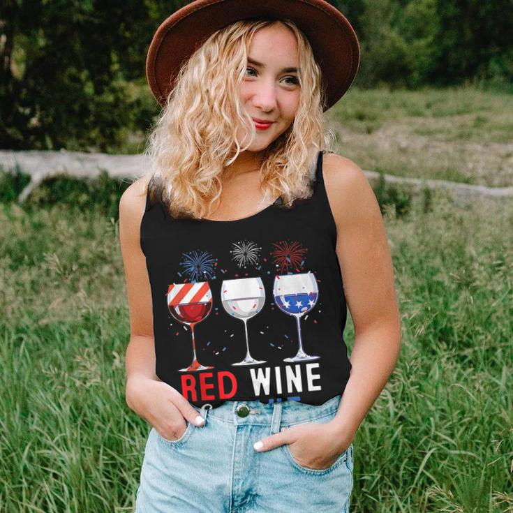 Red Wine And Blue 4Th Of Julys Wine Lover Women Tank Top Gifts for Her