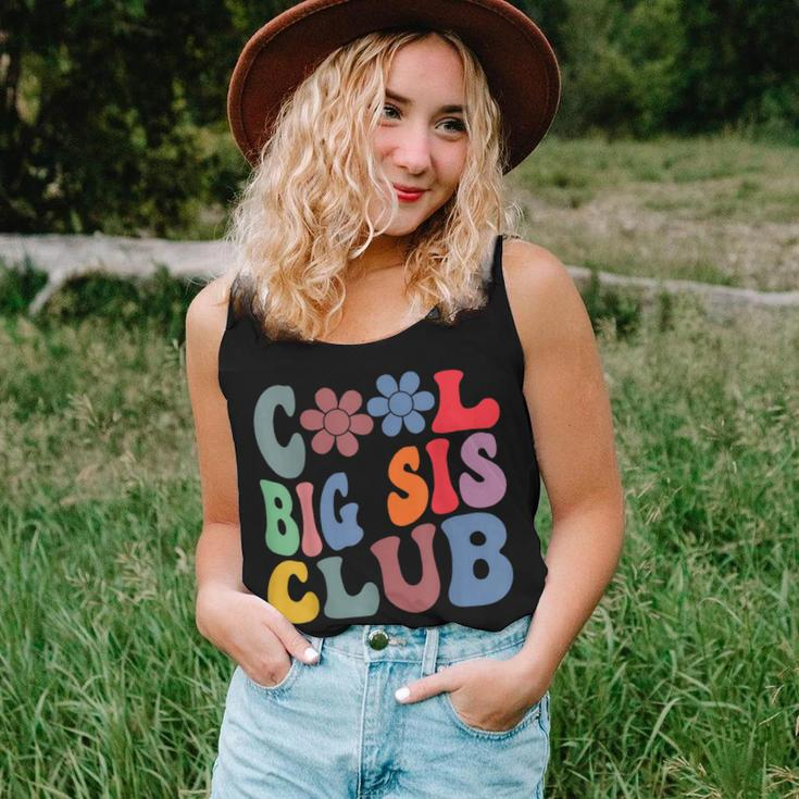 Retro Groovy Cool Big Sis Club Flower Funny Sister Girl Kids Women Tank Top Basic Casual Daily Weekend Graphic Gifts for Her