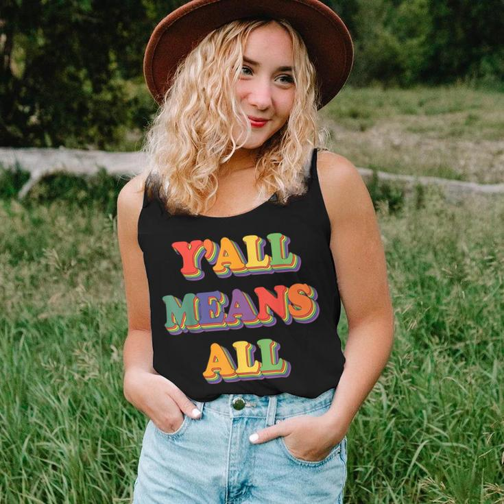 Retro Lgbt Yall Rainbow Lesbian Gay Ally Pride Means All Women Tank Top Gifts for Her