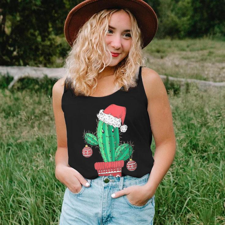 Santa's Hat Cactus Sweater Christmas Party Xmas Holidays Women Tank Top Gifts for Her