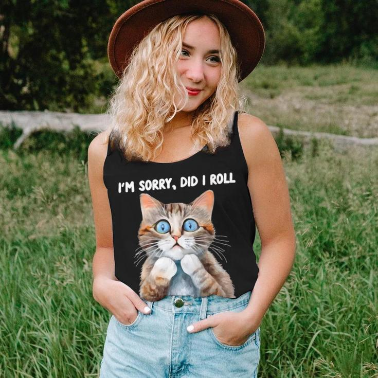 Sarcastic Kitten Did I Roll My Eyes Out Loud Cat Lovers Women Tank Top Weekend Graphic Gifts for Her