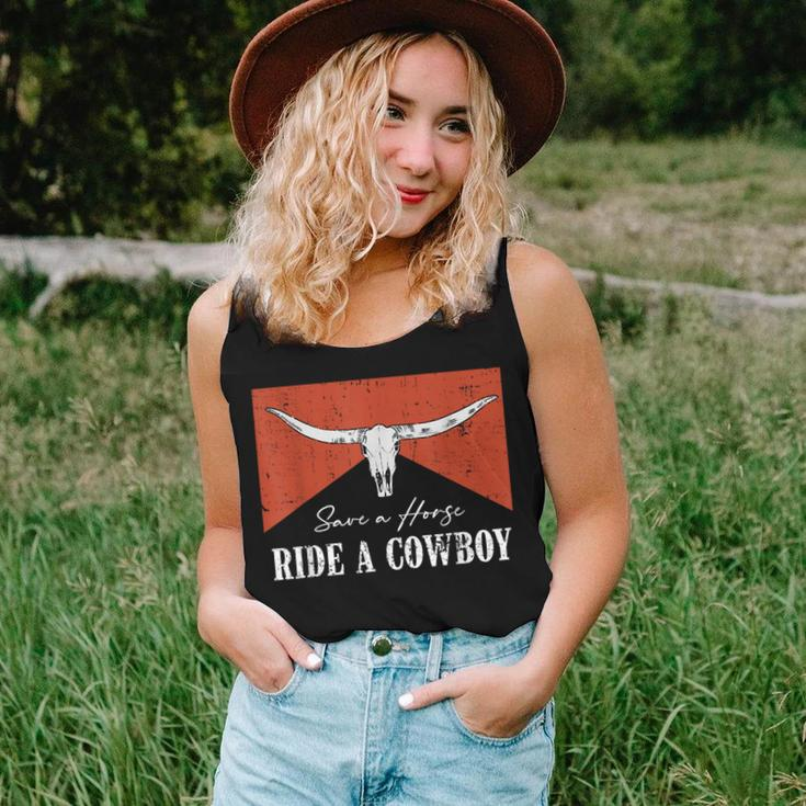 Save A Horse Ride A Cowboy Funny Bull Western For Men Women Women Tank Top Weekend Graphic Gifts for Her