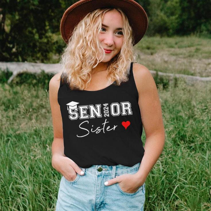Senior 2024 Sister Graduate Cute Heart Class Of 2024 Women Tank Top Weekend Graphic Gifts for Her